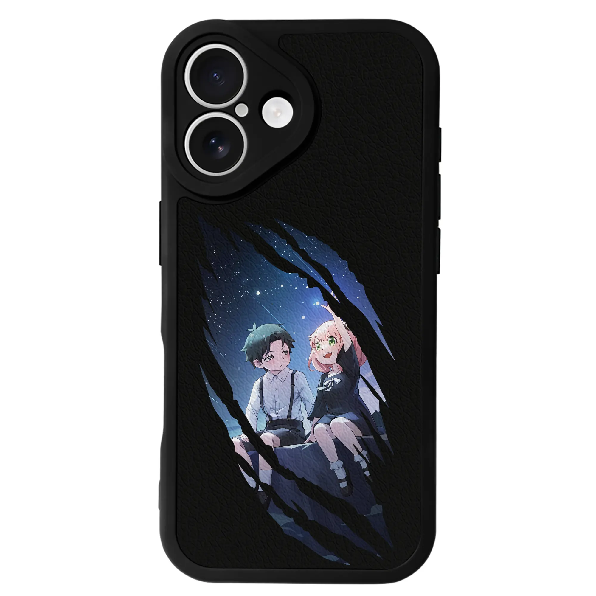 スパイファミリー グッズ,アーニャ・フォージャー（Anya Forger） - IPhone 16シリーズ対応 ・ シリコンスマホケース ・ レザー調 ・ 高精度フィット ・ 耐衝撃 ・ ワイヤレス充電対応 ・ 精密カット